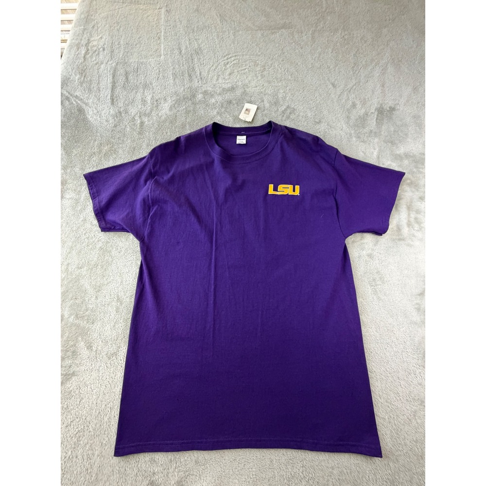 Hanes T-Shirt Mens Large Purple LSU Gameday Traditions Graphic Tee NWT